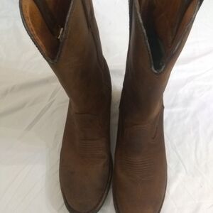 John Deere Brown Men's Leather Western Boots